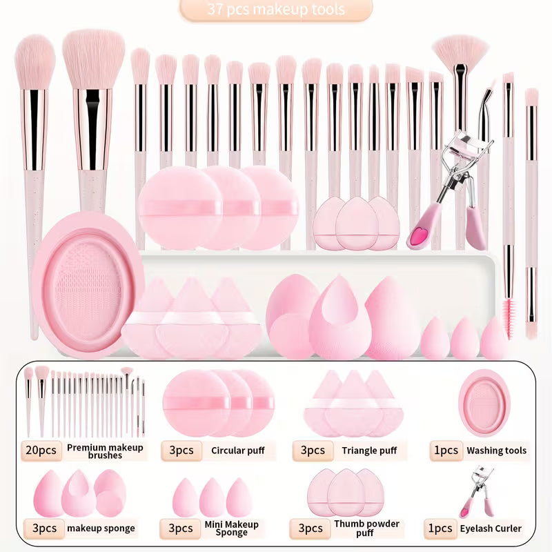 37pcs High-Value Complete Facial Makeup Tool Set: 20